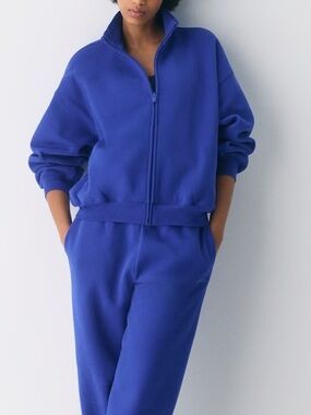 Aritzia TNA Boyfriend Full Zip Mockneck